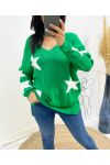 JUMPER "COMFY" STAR AW405 GREEN