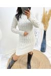 CABLE KNIT DRESS AW549 BEIGE