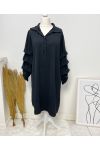 COLLECTION CURVY ROBE A MANCHES BOUFFANTES AH562 NOIR