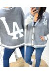 COLLEGE SPIRIT VEST "LA" AW585 GREY