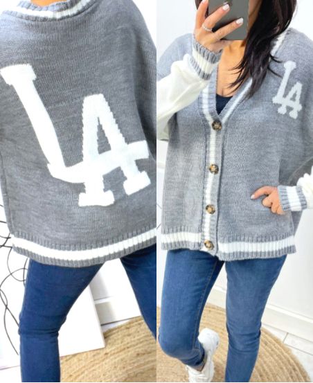 COLLEGE SPIRIT VEST "LA" AW585 GREY