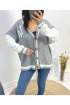 GILET COLLEGE SPIRIT "LA" AW585 GRIGIO