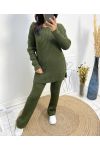 "COMFY" SWEATER SET + MATCHING PANTS AW574 KHAKI