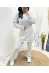 "COMFY" SWEATER SET + BIJPASSENDE BROEK AW574 LICHTGRIJS