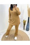 "COMFY" SWEATER SET + BIJPASSENDE BROEK AH574 CAMEL