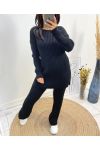 "COMFY" SWEATER SET + BIJPASSENDE BROEK AW574 ZWART