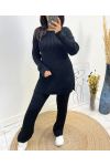 ENSEMBLE "COMFY" PULLOVER + PANTALON ASSORTI AH574 NOIR