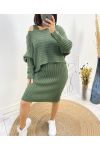 MATCHING DRESS + SWEATER FH600 KAKI