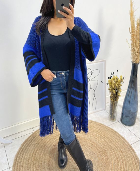 PONCHO "COUP DE COEUR" FLECOS AW591 AZUL REAL