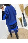 PONCHO "COUP DE COEUR" FLECOS AW591 AZUL REAL