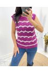 PEARL OPENWORK SLEEVELESS SWEATER AH645 PLUM