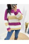 LUREX MEHRFARBIGER PULLOVER AH634 PLUM