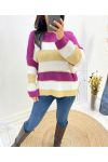 LUREX MEHRFARBIGER PULLOVER AH634 PLUM