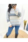 LUREX MULTICOLOR SWEATER AH634 LIGHT GREY