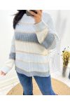 LUREX MEHRFARBIGER PULLOVER AH634 HELLGRAU