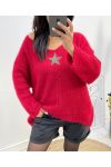 MAGLIA ULTRA MORBIDA STAR AW627 ROSSO