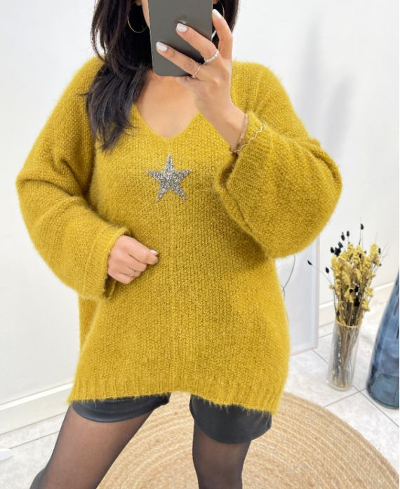 ULTRA SOFT PULLOVER ETOILE AW627 MUSTARD