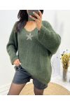 ULTRA-SOFT STAR SWEATER AW627 KHAKI