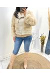 PACK 3 CHAQUETAS PERFECTO PIEL Y POLIPIEL S-M-L AH701 BEIGE