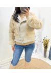 PACK 3 CHAQUETAS PERFECTO PIEL Y POLIPIEL S-M-L AH701 BEIGE