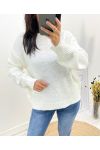 PERLENPULLOVER AH657 WEISS