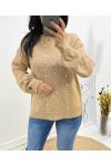 PERLENPULLOVER AH657 CAMEL