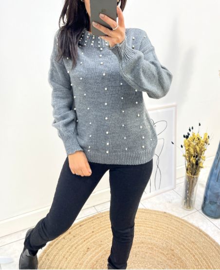 MAGLIONE PERLATO AH657 GRIGIO