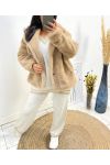 CONJUNTO DE JERSEY LUREX CON CUELLO EN V + PANTALONES AW684 BEIGE