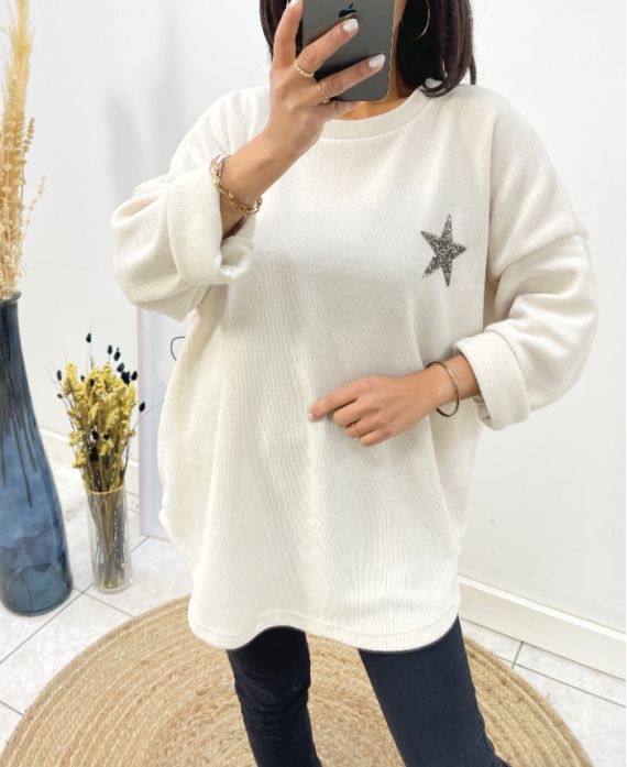 FLUWELEN SWEATSHIRT ETOILE AW610 BEIGE