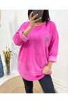 FLUWELEN SWEATSHIRT ETOILE AW610 FUSHIA