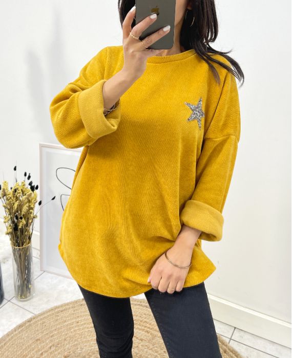 VELVET SWEATSHIRT ETOILE AW610 MUSTARD