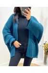 2-POCKET KNIT VESTS AW673 PETROL BLUE