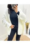 GILET MAILLE 2 POCHES AH673 BLANC