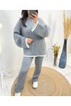 ENSEMBLE PULLOVER + PANTALON AH776 GRIS