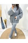 ENSEMBLE PULLOVER + PANTALON AH776 GRIS