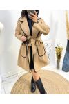 AW780 CAMEL EMBROIDERED COATS