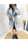 AW780 GREY EMBROIDERED COATS