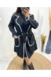 AW780 BLACK EMBROIDERY COATS