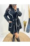 AW780 BLACK EMBROIDERY COATS