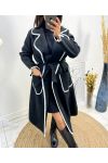 LONG EMBROIDERED COATS AW771 BLACK