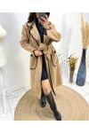 LONG EMBROIDERED COATS AH771 CAMEL