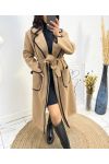 LONG EMBROIDERED COATS AH771 CAMEL