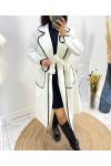 LONG EMBROIDERED COATS AW771 WHITE