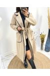 LONG EMBROIDERY COATS AW771 BEIGE