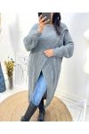 LONG DRAPE SWEATER AH763 GREY