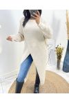 LONG DRAPE SWEATER AW763 BEIGE