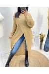 LONG DRAPE SWEATER AH763 CAMEL