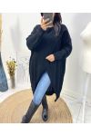 LONG DRAPE SWEATER AW763 BLACK