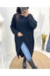 LONG DRAPE SWEATER AW763 BLACK