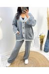 ENSEMBLE GILET+ PANTALON AH734 GRIS